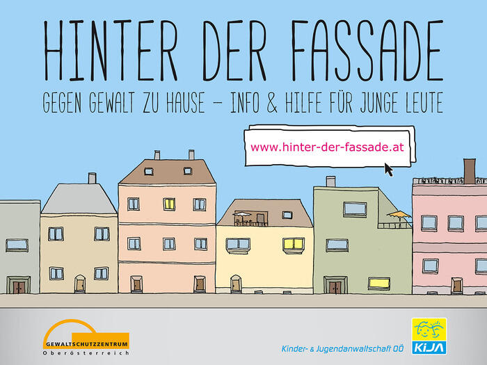 Sujet Hinter der Fassade - Illustration einer Häuserfront 